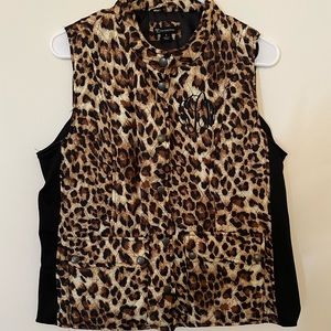 Leopard Print Puff Vest
